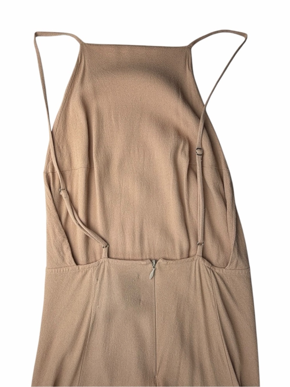 Reformation Champagne Myrtle Open Back Sleeveless Fitted Maxi/Gown Dress Size 2 - Picture 9 of 10